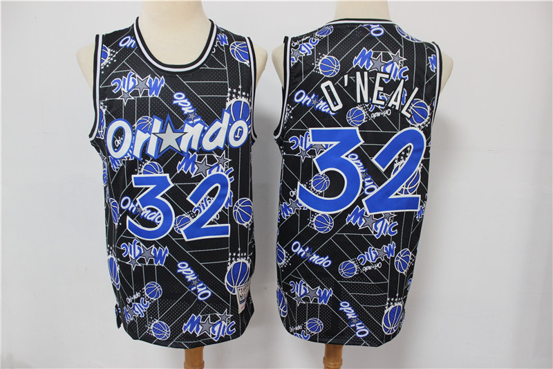 Men NBA Orlando Magic 32 O Neal black Nike NBA Jerseys Print
